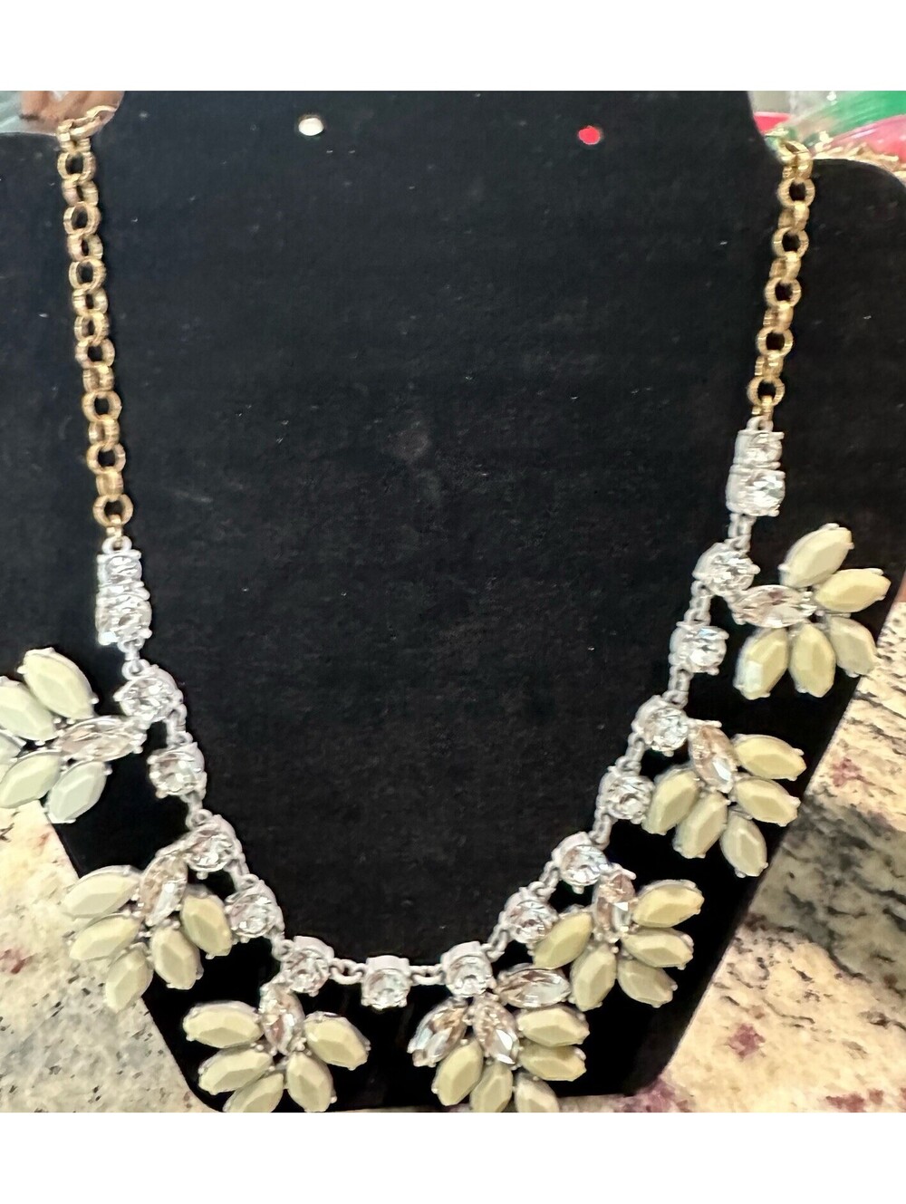 J. CREW GREY BRÛLÉE CRYSTAL NECKLACE